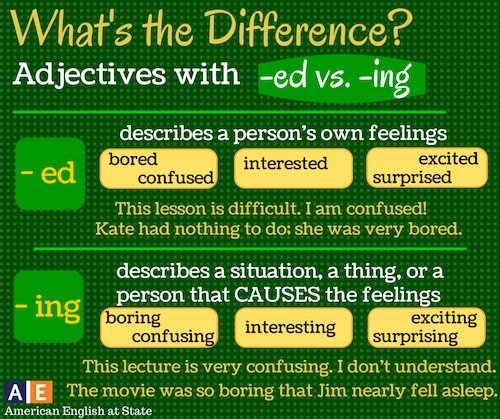 -ing vs -ed adjectives